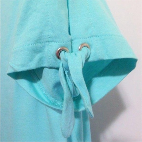 NEW Plus Karen Scott Aqua Tee Shirt Top Short Sleeves Stretch Jersey Size 0X - Picture 4 of 8